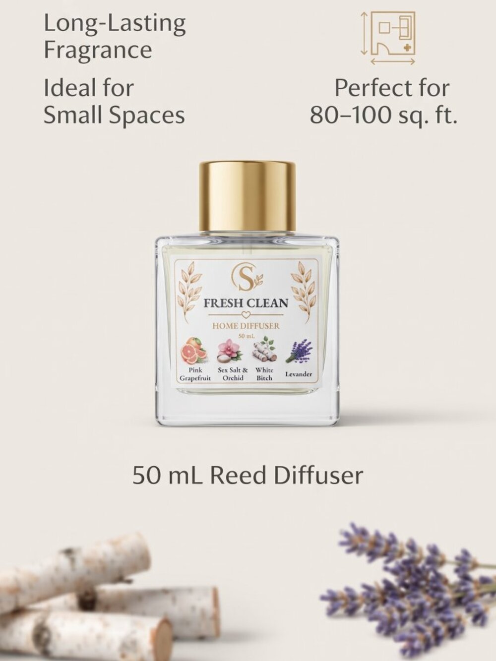 Home Reed Diffuser - Fresh Clean 50ML